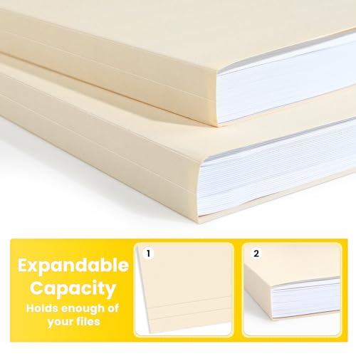 Smart Home SUNEE File Folders, 30 Pack Manilla Folders 8.5 x for Daily Use
