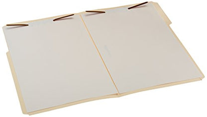Eco-Friendly Basics Manila File Folders with Fasteners for Organized Filing, for Daily Use