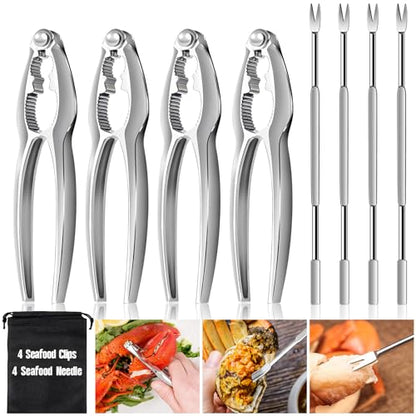 Modern 8 Pcs Lobster Crackers and Picks Set, Crab Leg Cracker Essentials