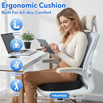 Smart Home CushZone Seat Cushion - Memory Foam Office Essentials