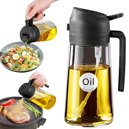 Eco-Friendly YARRAMATE 16oz/470ml Glass Olive Oil Sprayer for Cooking with for Daily Use