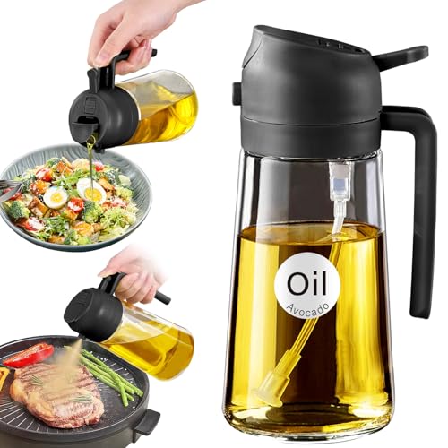 Eco-Friendly YARRAMATE 16oz/470ml Glass Olive Oil Sprayer for Cooking with for Daily Use