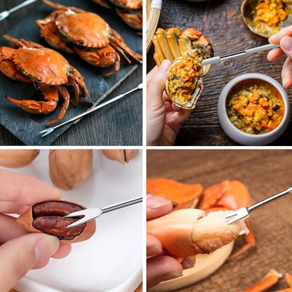 Modern 8 Pcs Lobster Crackers and Picks Set, Crab Leg Cracker Essentials